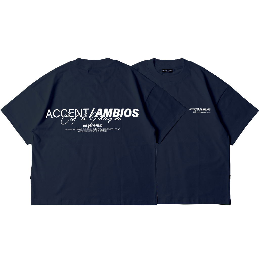 AccentAmbios - Essentials 16s Boxy Crop Tshirt Heavyweight 225gsm AccentAmbios Navy