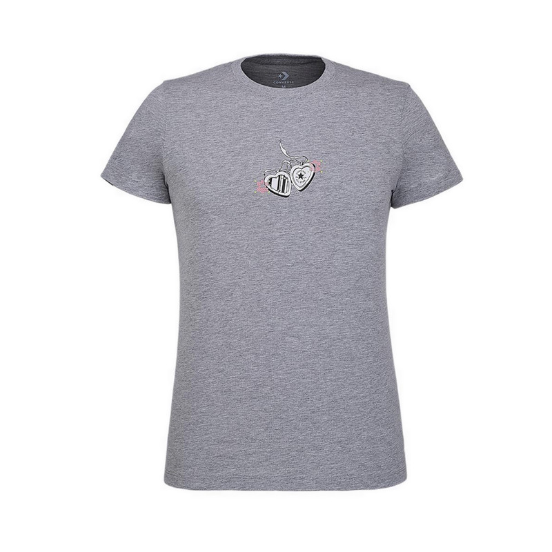 Converse Chevron Locket Women's Tee - Vintage Grey Heather