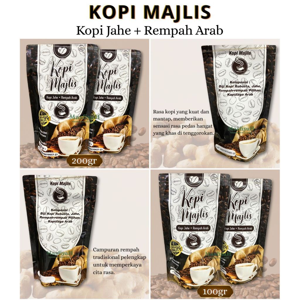 KOPI MAJLIS 200GR 100GR KOPI JAHE + REMPAH ARAB HERBAL KOPI INSTANT KOPI JAHE REMPAH ARAB KOPI REMPA