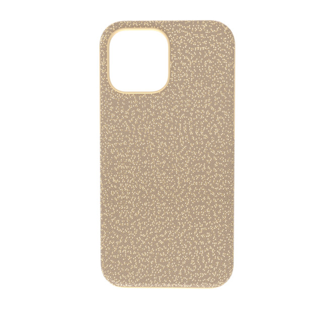 Swarovski - High smartphone case, iPhone® 13 Pro Max, Gold tone