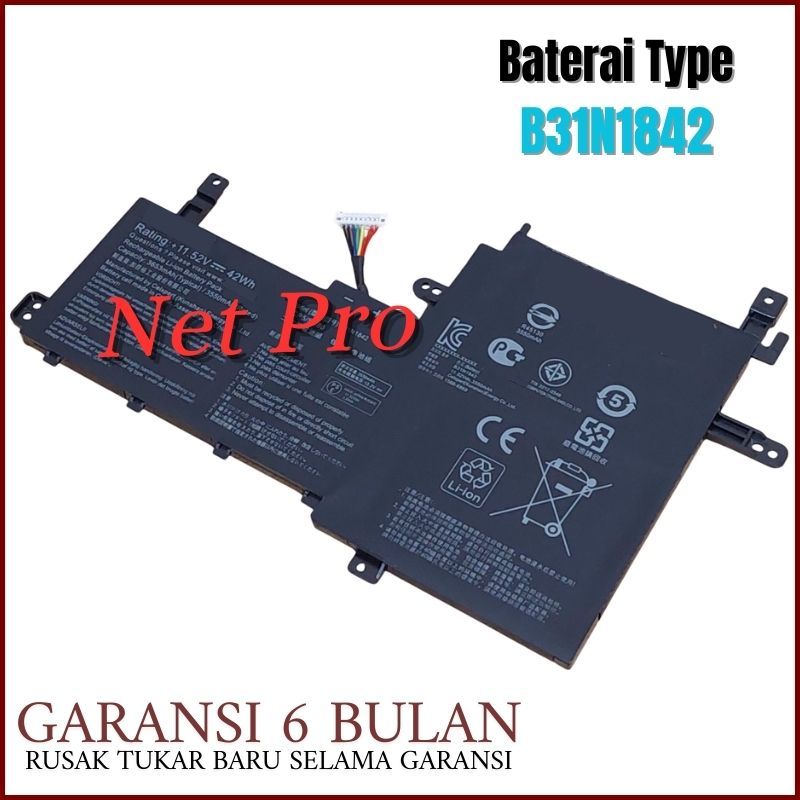 Baterai Laptop For Asus VivoBook 15 M513U M513UA M513 M513I M513IA B31N1842 -NPRO