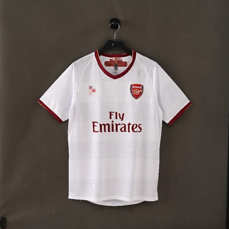 Jersey sepak bola tandang Arsenal retro musim 07-08 lengan pendek