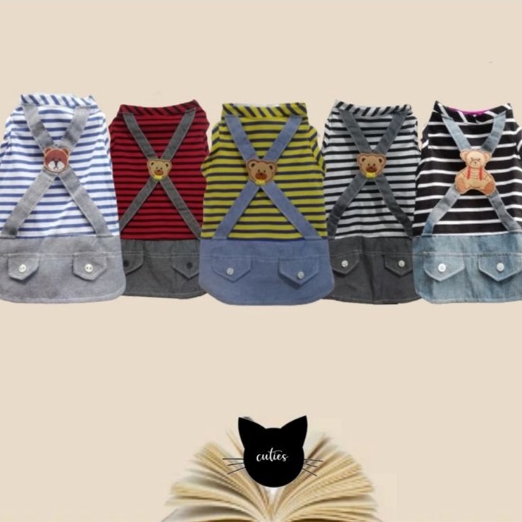 Kucing, Anjing, Kelinci Baju untuk Kucing, Anjing, dan Kelinci combed mix katun denim Anjing, dan Ke