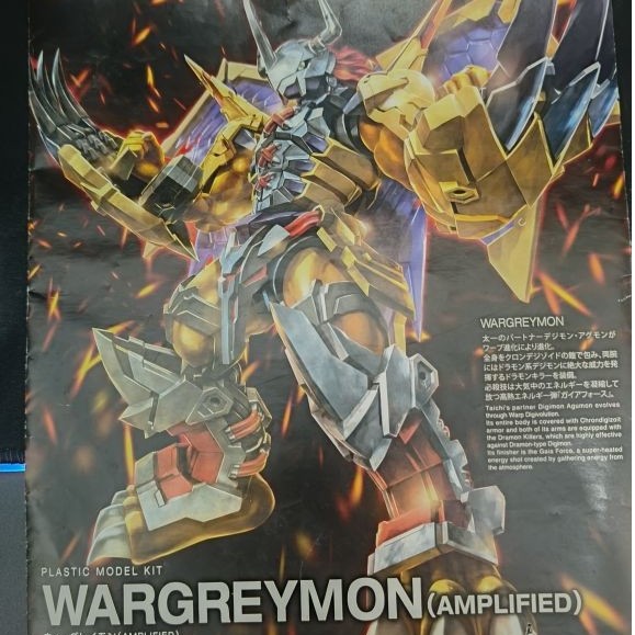 Buku Panduan Wargreymon Figure Rise Standard Amplified