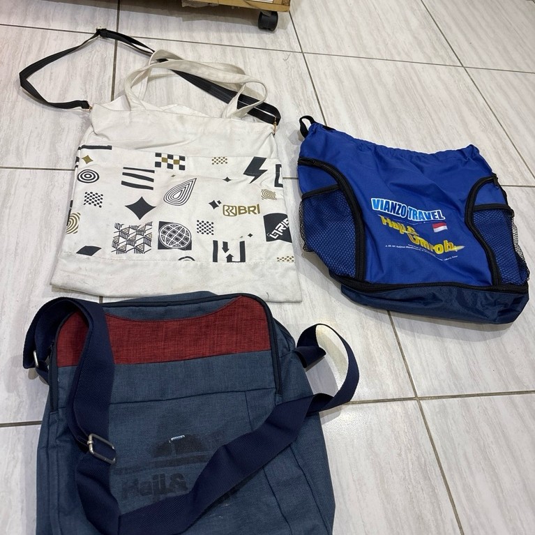 tas totebag tas selempang tas punggung umroh preloved