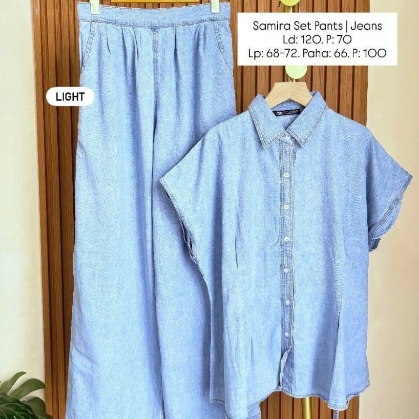 Samira set pants - bahan soft jeans