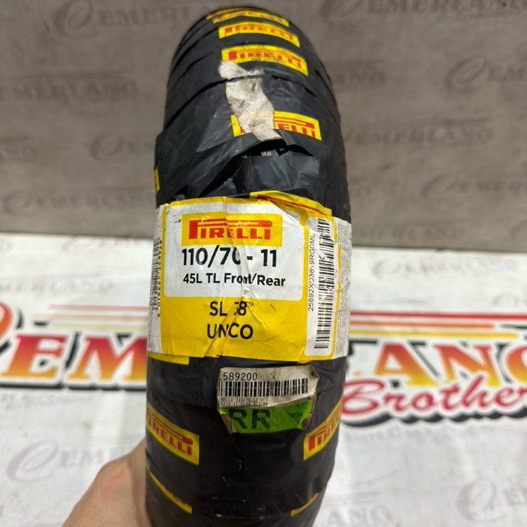 [OBRAL] BAN LUAR PIRELLI VESPA SL38 UKURAN 110/70-11 PIRELLI BAN BARU STOK LAMA