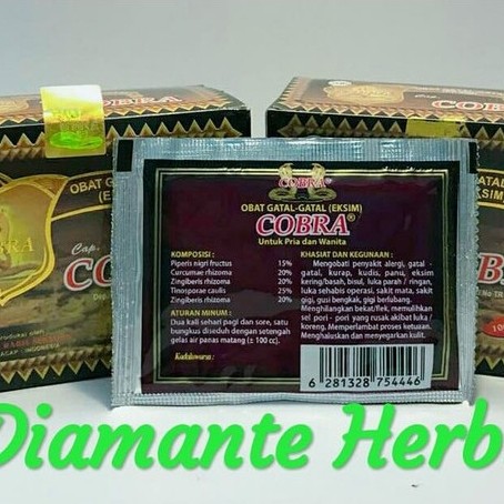 Original Jamu Gatal-gatal ( eksim ) Cap Cobra 12pcs Exp Baru