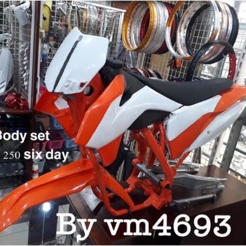 BEST sasis ktm Body set rangka ktm 250 paket body set ktm 250 six day