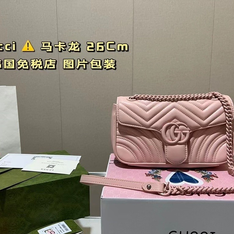 Original GG marmont 2023 latest classic fashion chain shoulder messenger bag 26cm