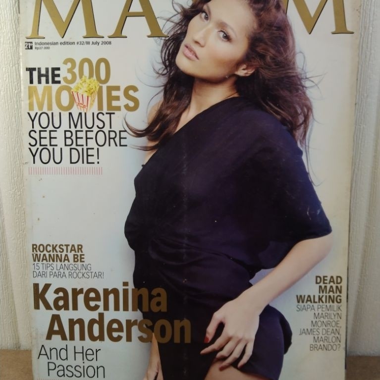 Majalah MAXIM cover KARENINA ANDERSON edisi Juli 2008 no.32