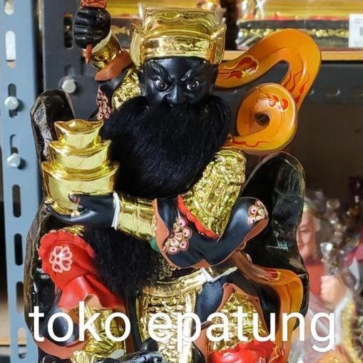 patung dewa rupang dewa han tan kong tio guan suei fiber 8 inc