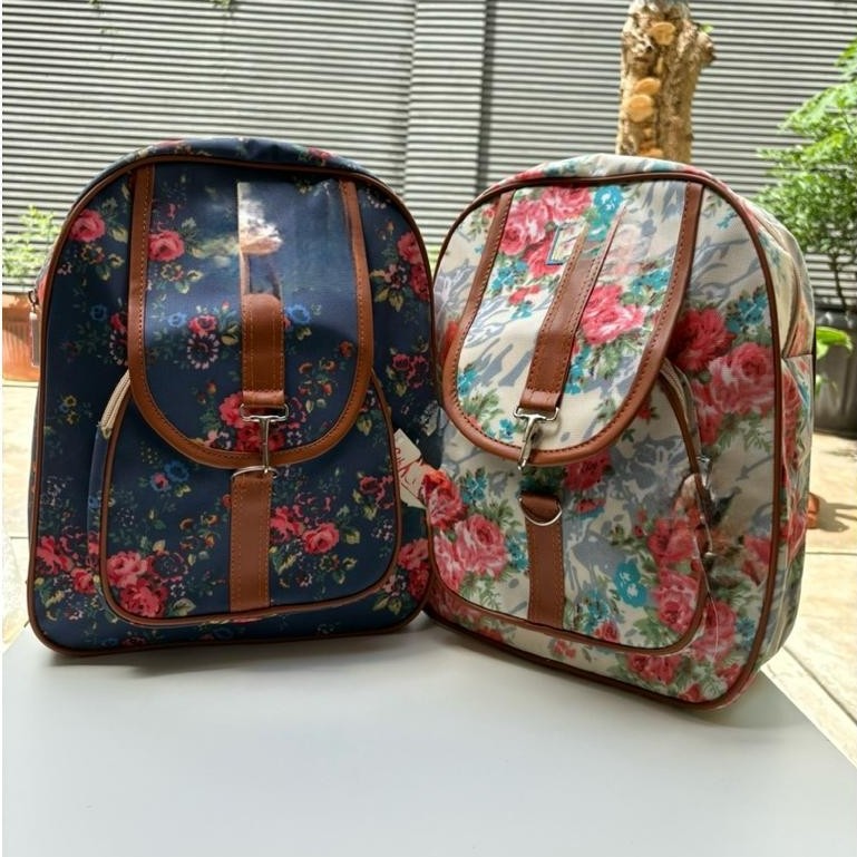 Tas flower dengan warna keren u tua dan putih merah cantij Termurah