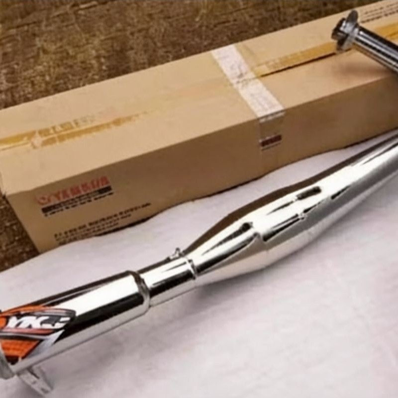 Knalpot RX King Kolong Japstyle Chrome Super Garing Super NgebazZ Original YKJ Racing istimewa