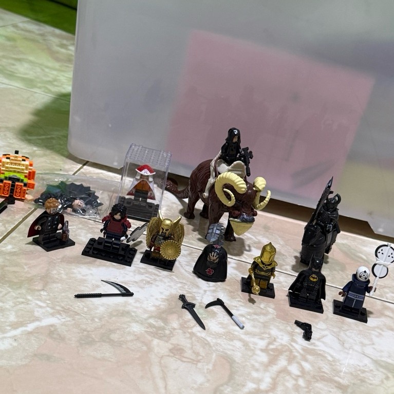 take all lego second buat sample produk marvel thor naruto madara batman dc obito starwars