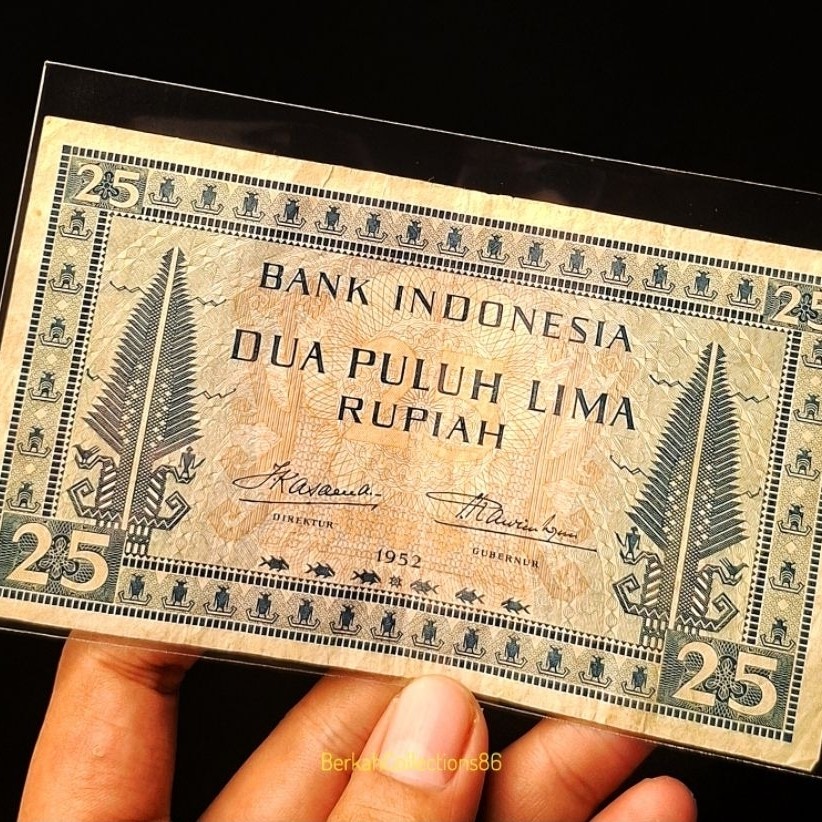 uang 25 rupiah seri budaya tahun 1952 Seri X Replacment
