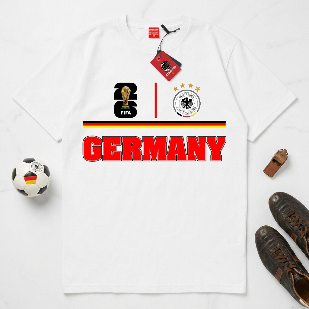 GILAN Kaos Anak GERMANY World Cup 2026 Baju Bola Jerman Anak Laki-laki & Perempuan Team