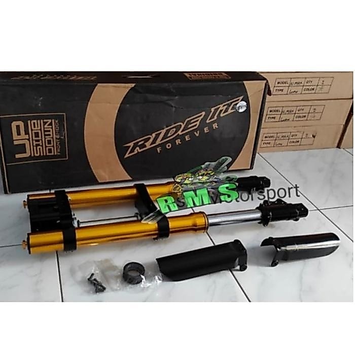 Usd Upside Down Shock depan RIDE IT Honda Tiger Plus segitiga CNC