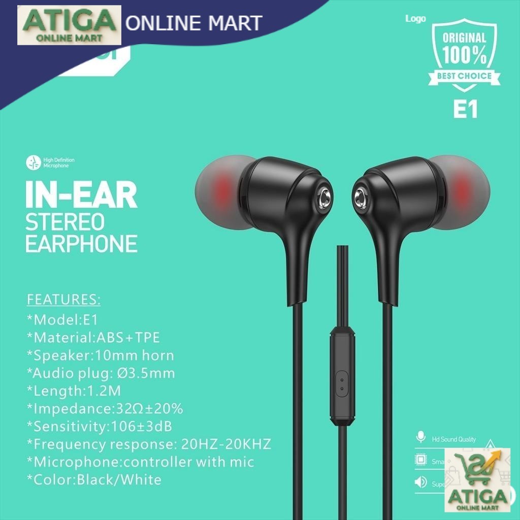 (ATG) Huorei Stereo Earphone E1