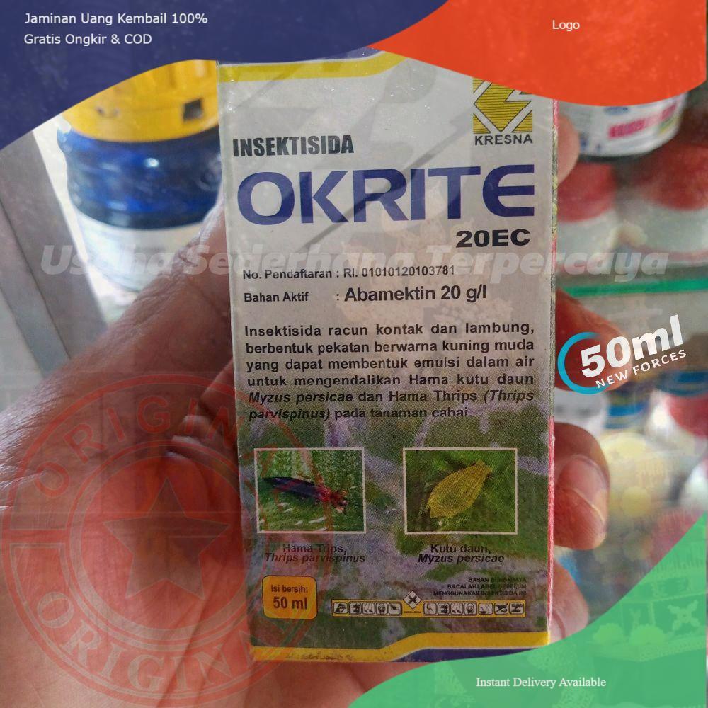 Kresna OKRITE 20 EC 50ml Insektisida Kontak & Lambung Mengendalikan Hama Kutu & Thrips Cabai 0,5ml/L