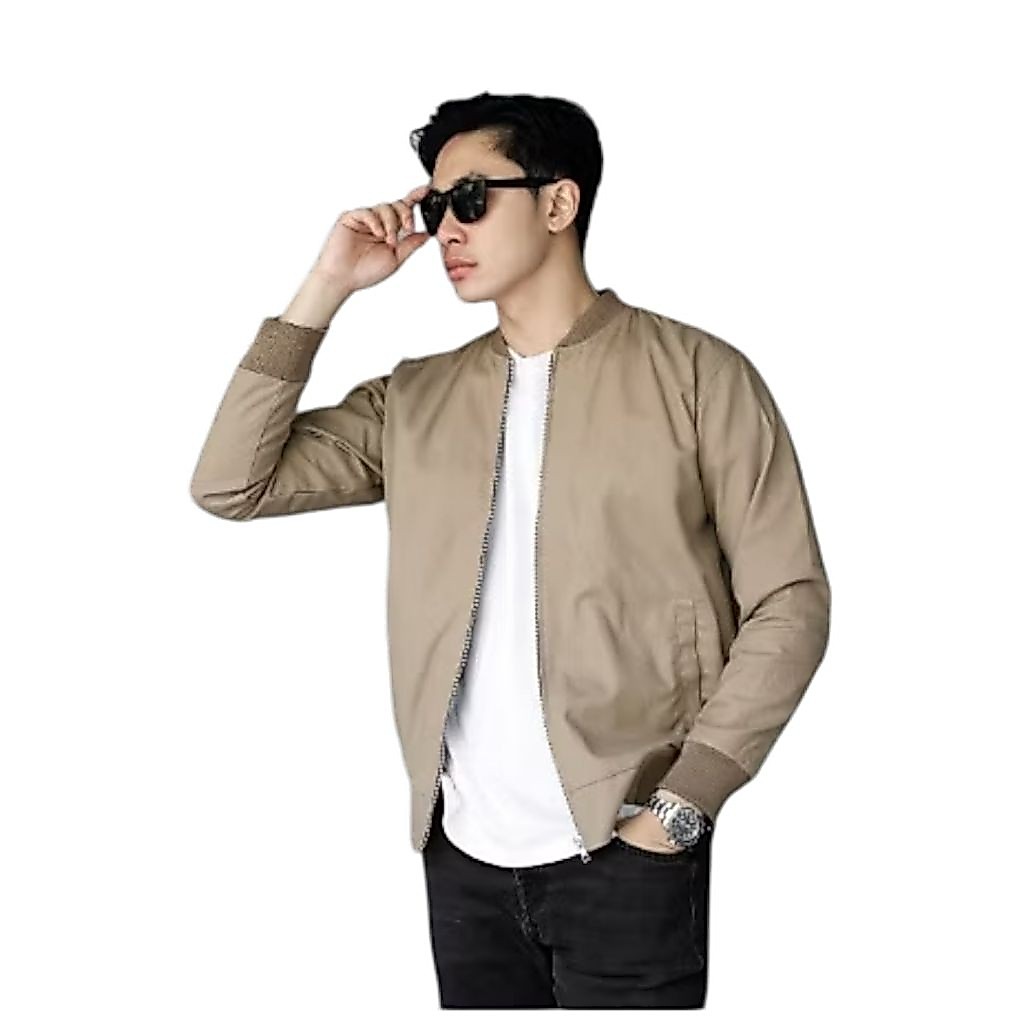 Jaket pria Warna Mocca Jaket Bomber Pria Original Jaket Pria Bomber Jaket Pria Dewasa Jaket Cowok De