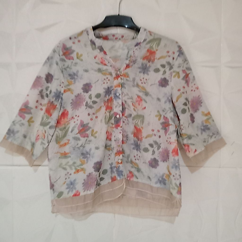 PL atasan katun mix organza