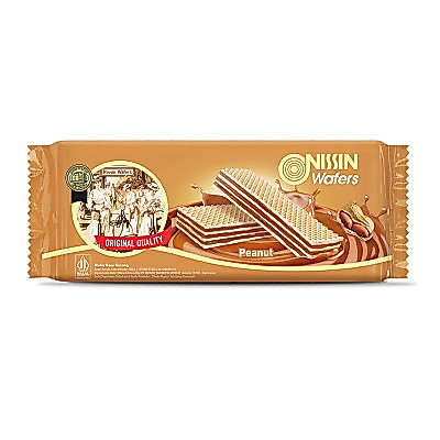 Nissin Wafer Peanut 100gr - Wafer Lapis Krim Kacang Gurih & Renyah