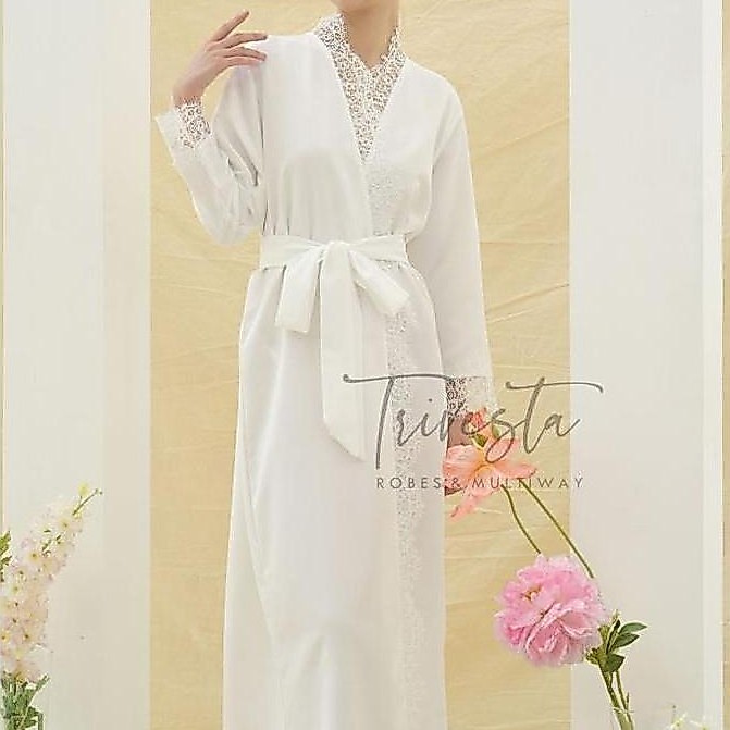 Trivesta Robes - Amora Robe - Snature Collection - Kimono Pengantin / Bridesmaid Bride Robe Satin Re