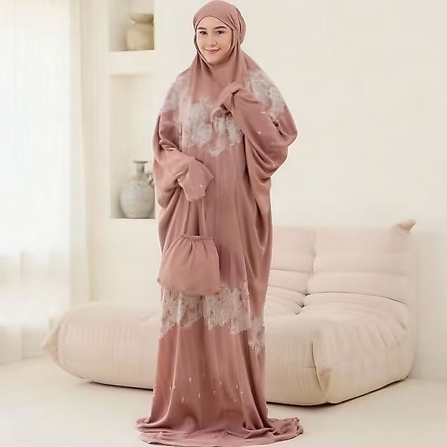 MUKENA TERUSAN NABAWI BATIK SUPER JUMBO