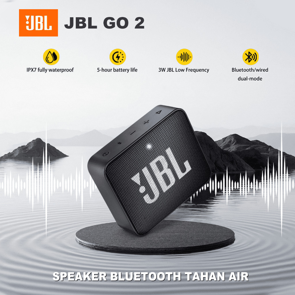 JBL Go 2 Portable Speaker Wireless Bluetooth Speaker IP67 Waterproof And Dustproof Speker Bluetooth 