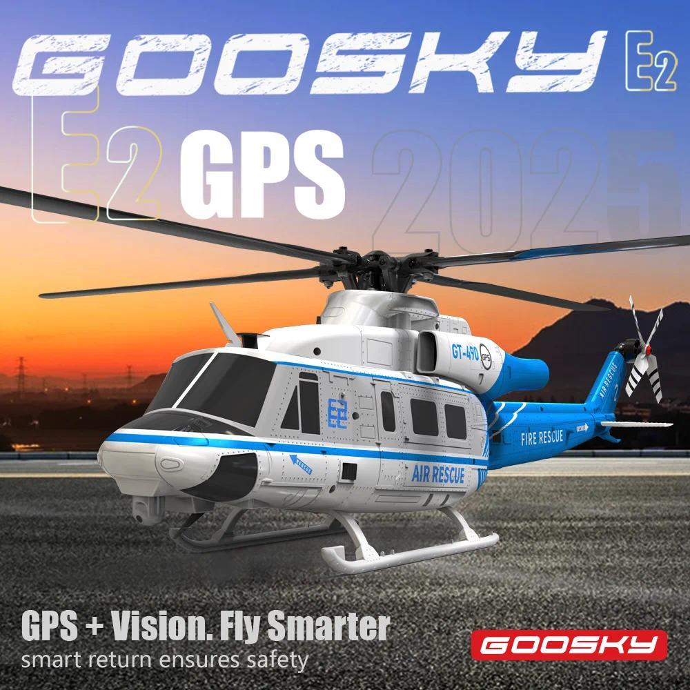 Helikopter RC GOOSKY E2 BARU Skala 1:35 UH-1Y 2.4G 6CH Motor Brushless Ganda Direct Drive BNF / RTF 