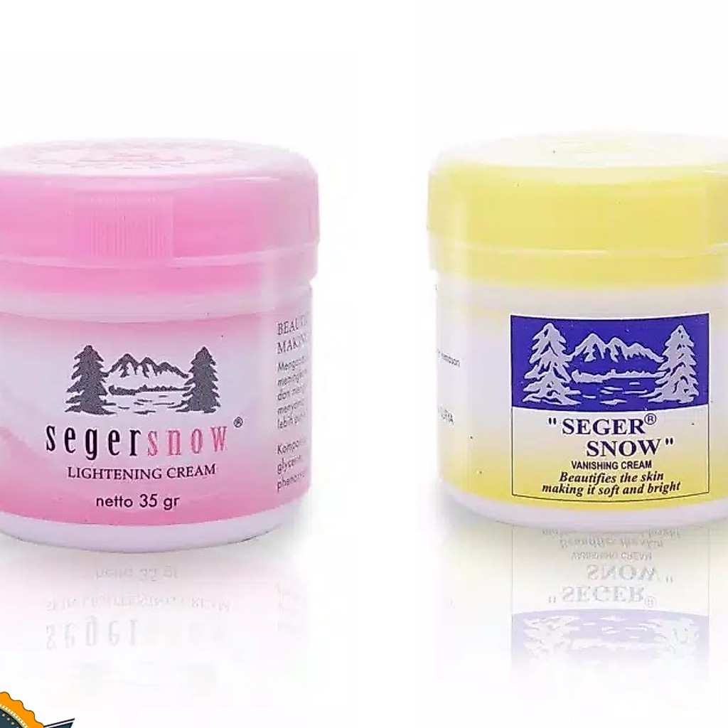 Seger Snow Vanishing Cream (Kuning) & Seger Snow Moisturizing Cream (Pink)
