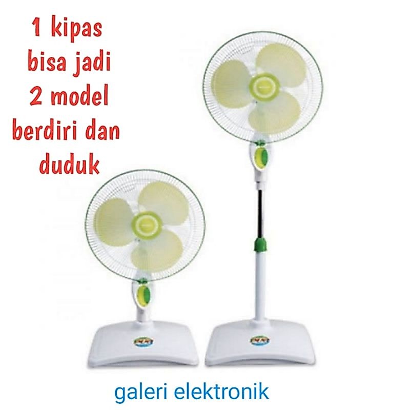 Kipas angin berdiri Miyako,Standfan Miyako 16 inch KAS 1627 KBPL, 2 Fungsi duduk dan berdiri