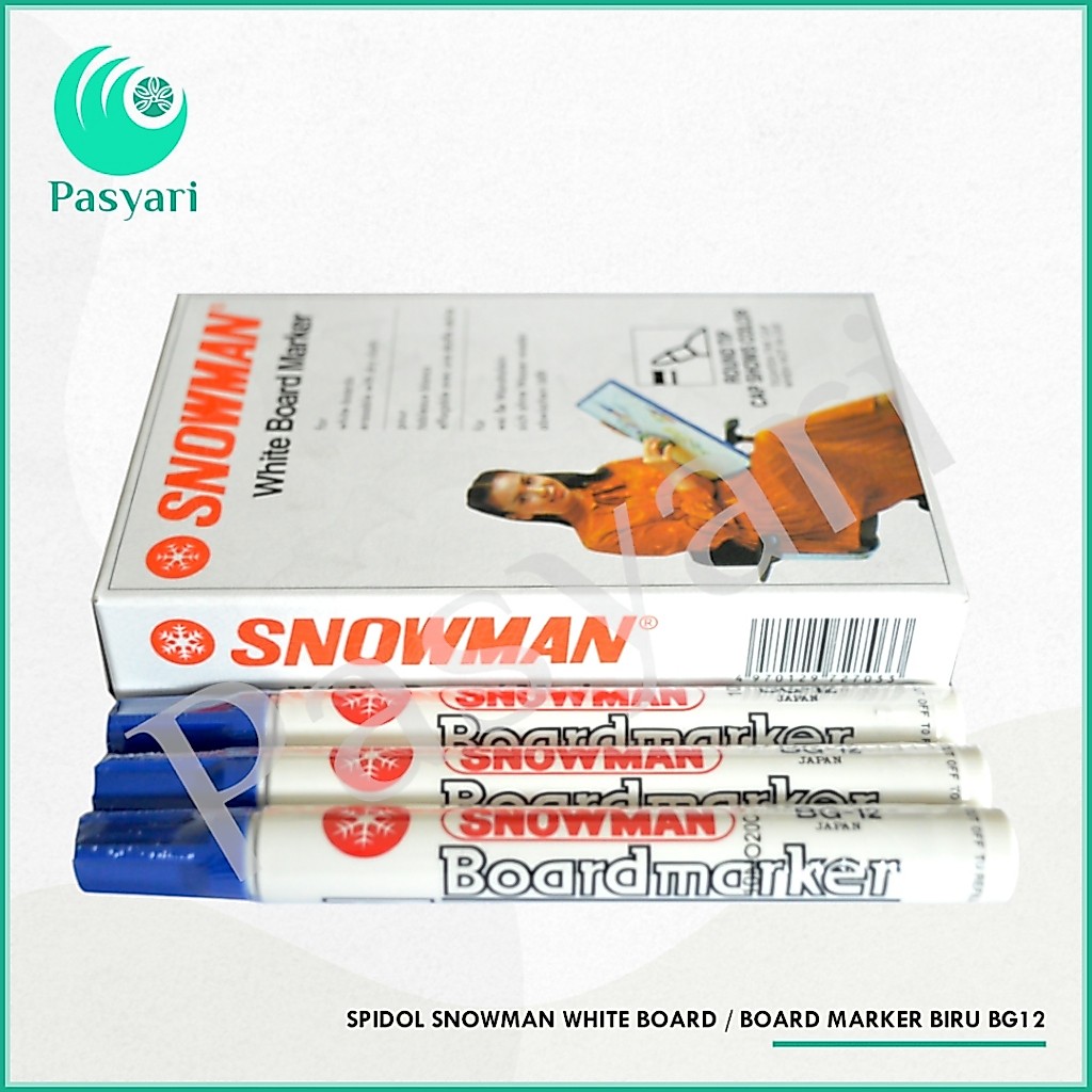 BIRU - Spidol Snowman White Board BIRU BG12  / Board Marker