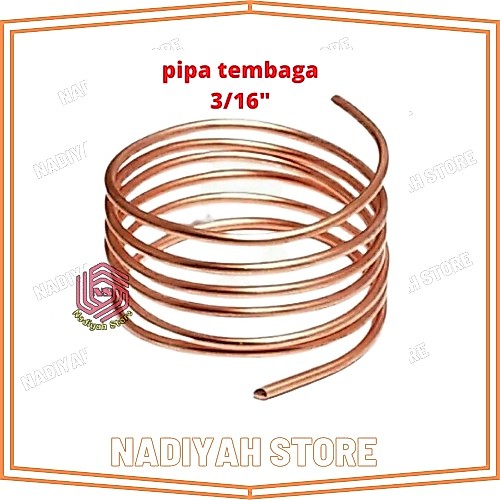 Pipa Tembaga Pipa Kapiler Meteran Ukuran 3/16 Inch Pipa Kondensor Kulkas Tembaga