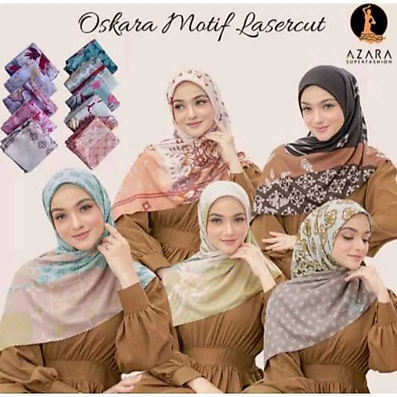 Termurah Segiempat Motif AZARA Laser Cut / Segiempat Azara / Segi Empat oskara motif Azara seragam/ 