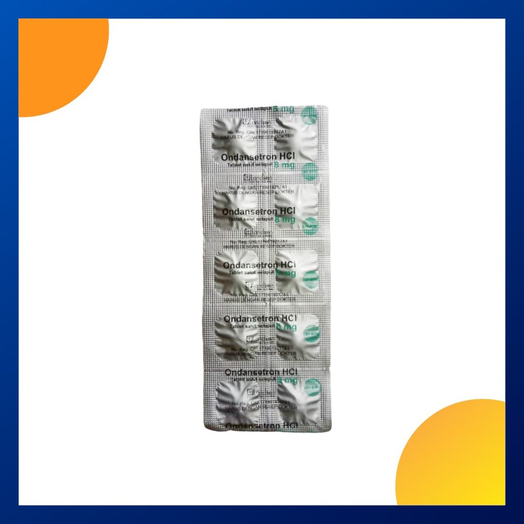 ONDANSETRON GENERIK_01 8 MG 1 STRIP @ 10 TABLET SALUT SELAPUT