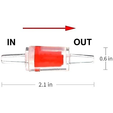 Valve 1 arah / Check Valve Aquarium Penahan Arus Balik Selang Aerator