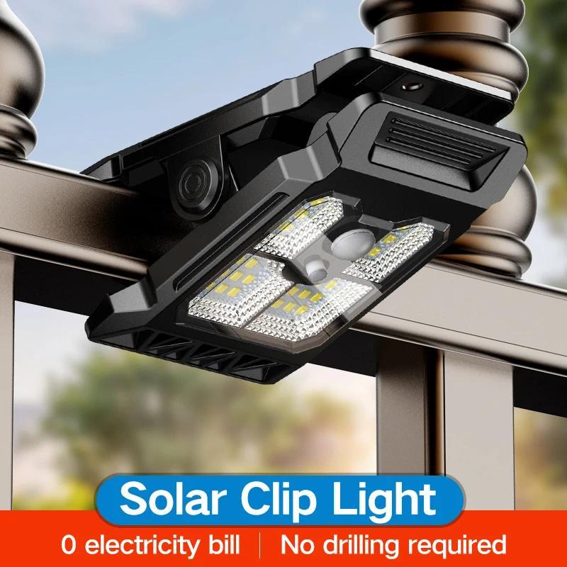 New upgraded intelligent sensing solar clip lamp outdoor courtyard lamp garden lighting solar wall l