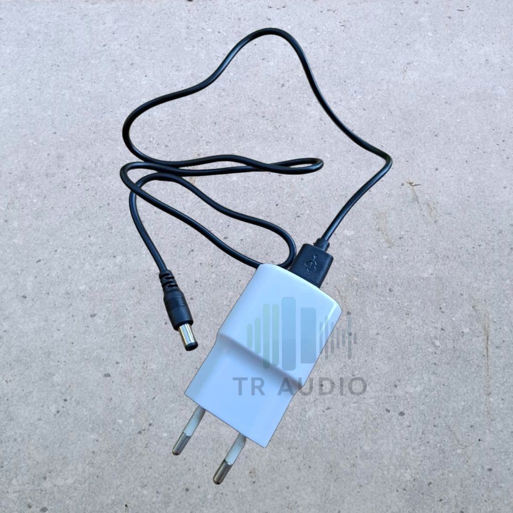 Sparepart Adaptor 5V 2A USB to DC 5.5x2.5MM Charger Set Modem Wifi Router STB HTB