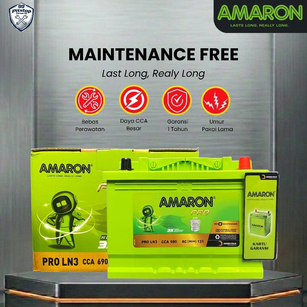Amaron Hi Life Pro Aki Mobil Mercedes Benz Tiger 280 DIN 84 / 580-24 84Ah - Aki Kering