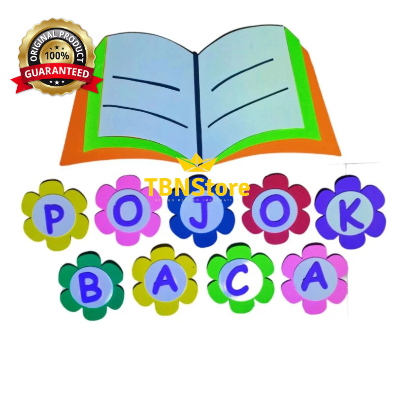 Hiasan Dinding Pojok Baca / Sudut Baca / Ruang Baca / Kelas PAUD TK SD MI SMP SMA