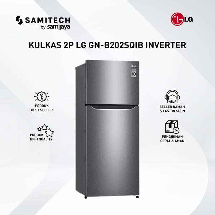 KULKAS LG GN-B202SQIB B202SQIB 202L INVERTER