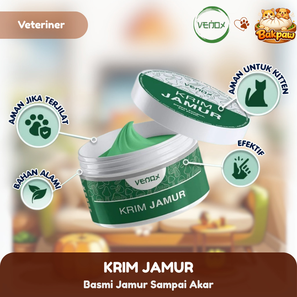BP Venox KRIM JAMUR Salep Obat Kucing Kitten Hamil Menyusui Gatal Koreng Gudik Ruam Aman Terjilat