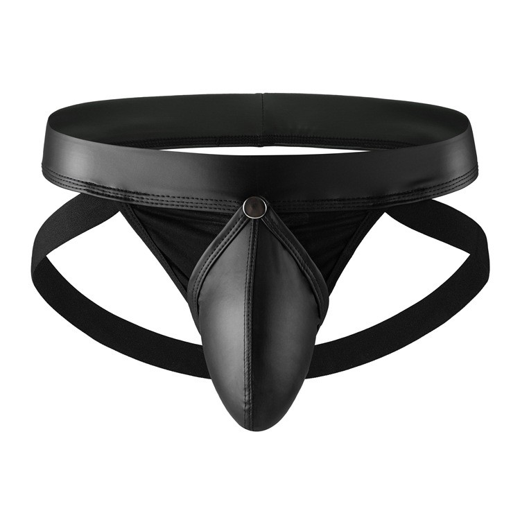 Celana Dalam Jockstrap Pria Kulit Sintetik. DF46. Leather Synthetic Jockstrap
