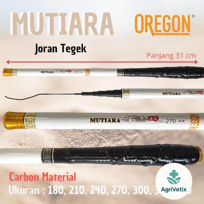 Joran Tegek Oregon Mutiara 450 Action Kaku Carbon Ruas Pendek Kuat - 450