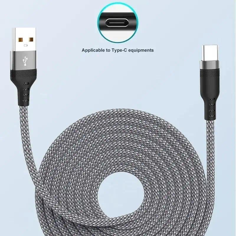 USB to Type C Fast arge Cable 6A Fast arging Cord 1m/2m/3m/5m Durable High Speed arging Wire For iPh