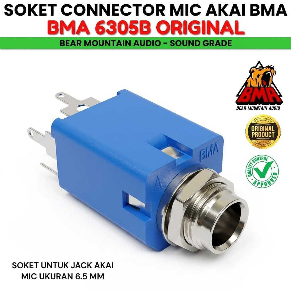 Socket TOA / Soket AKAI STEREO BMA / Soket Mic Stereo Biru BMA