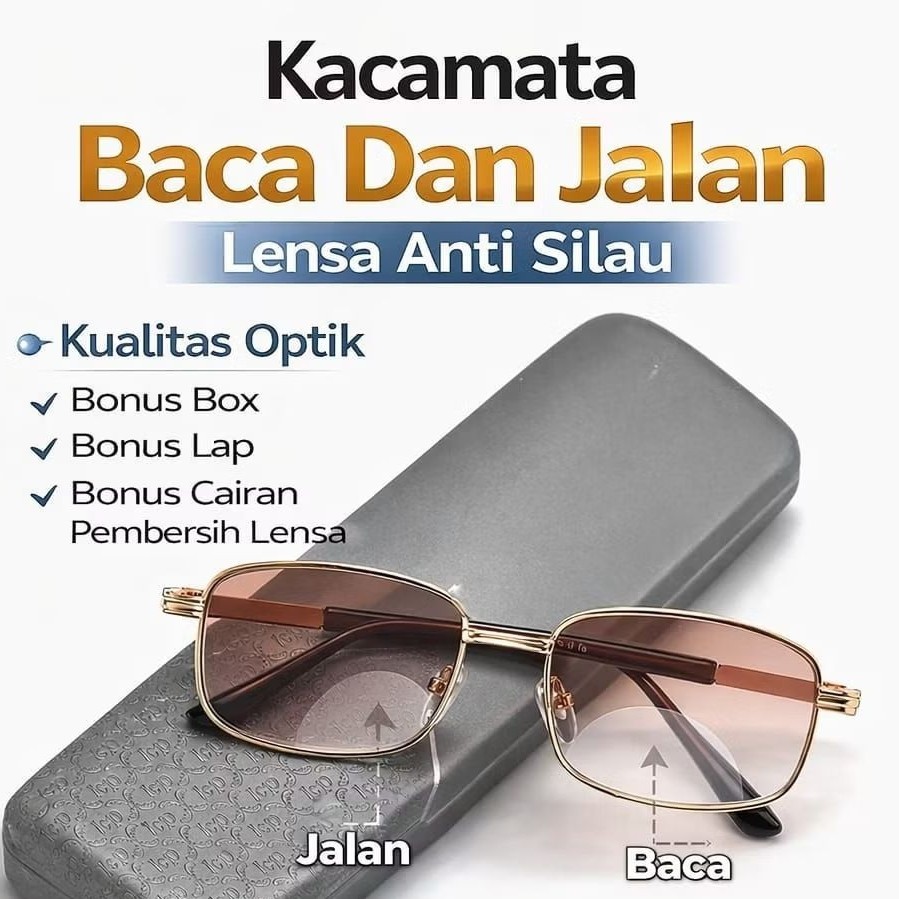 kacamata baca dan jalan / kacamata plus pria wanita / kacamata baca pria wanita