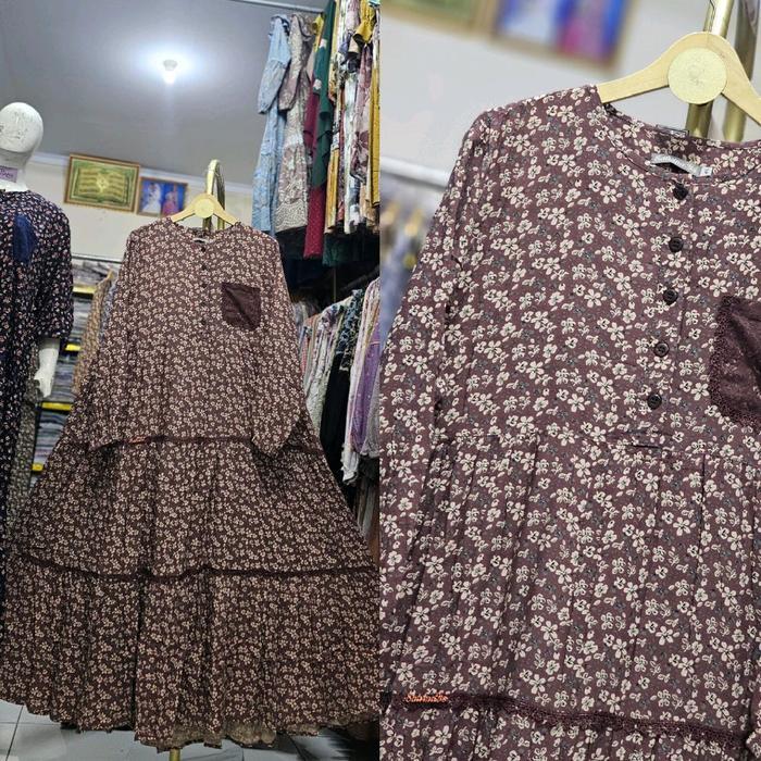 salvina midi rayon print JUMBO renda saku |•|||||||•||||| - Dusty, 4L